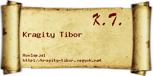 Kragity Tibor névjegykártya